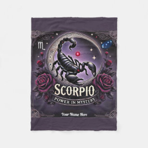 Scorpio "Power in Mystery" Fleece Blanket