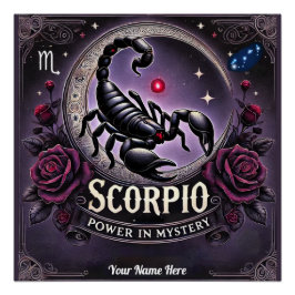 Scorpio "Power in Mystery" Glossy Poster