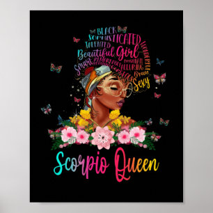 Scorpio Queen Black Women Persistent schön Poster