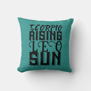 Scorpio Rising Leo Sun Astrologie Horoskop Zodiac Kissen
