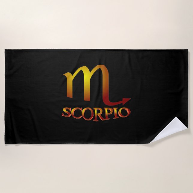 Scorpio Star Gold Strandtuch (Vorderseite)