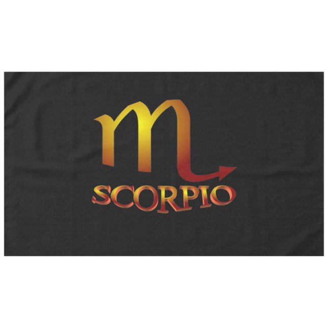Scorpio Star Gold Tischdecke (Vorderseite (Horizontal))