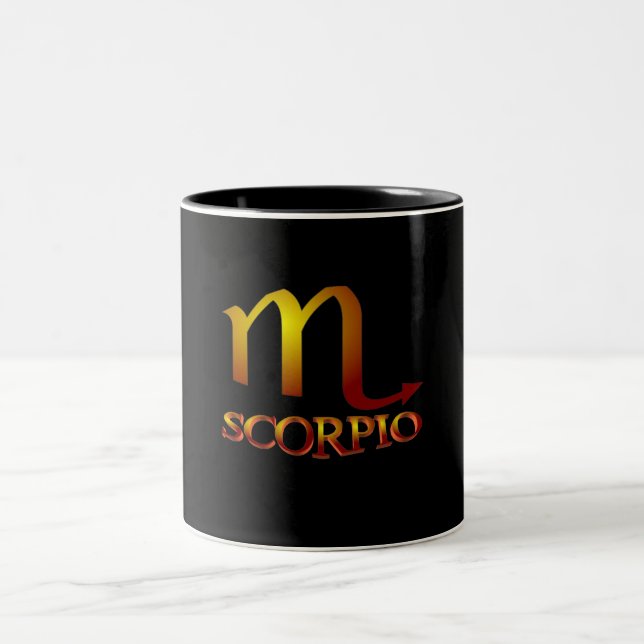Scorpio Star Gold Zweifarbige Tasse (Mittel)