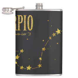 Scorpio Star Sign Flachmann