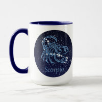 Scorpio-Sternbild und Zodiaka-Zeichen mit Sternen