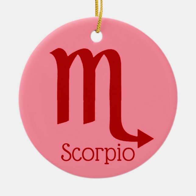 Scorpio Sun Sign Zodiac Symbol Keramik Ornament (Vorne)