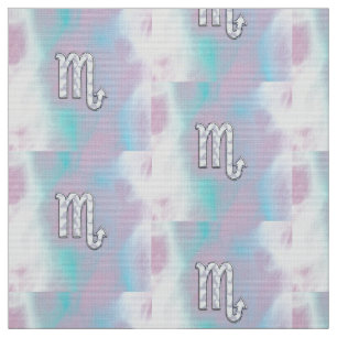 Scorpio Symbol in Mother of Pearl Style Decor Stoff