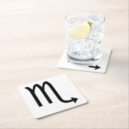 Scorpio-Symbol Zodiac Rechteckiger Pappuntersetzer