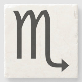 Scorpio-Symbol Zodiac Steinuntersetzer