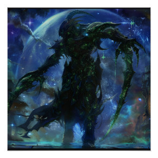 Scorpio (The Assassin) Zodiac Sign Deity Poster