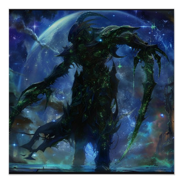 Scorpio (The Assassin) Zodiac Sign Deity Poster (Vorderseite)