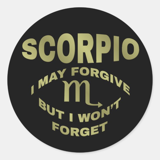 Scorpio Vergeblich Vergiss keine Stickers (Vorderseite)