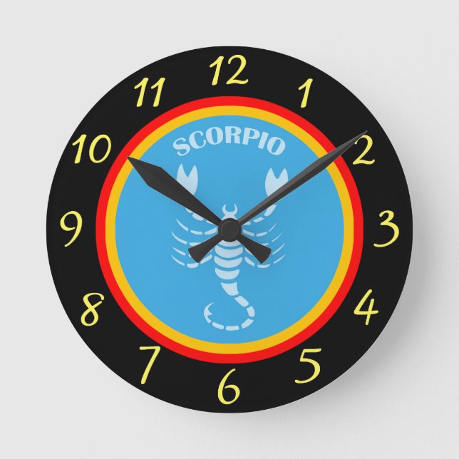 Scorpio Wall Clock Runde Wanduhr (Vorderseite)