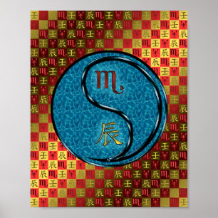 Scorpio & Water Dragon Poster