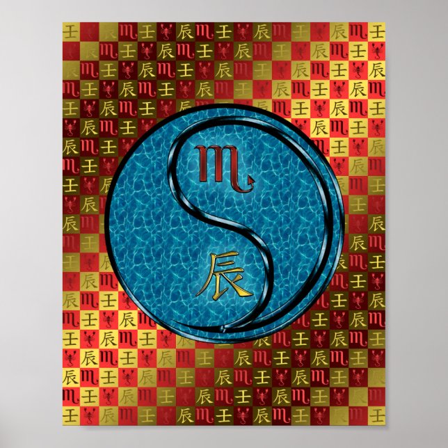 Scorpio & Water Dragon Poster (Vorne)