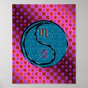 Scorpio & Water Rooster Poster