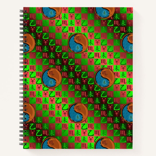 Scorpio & Wood Goat Notizbuch (Vorderseite)