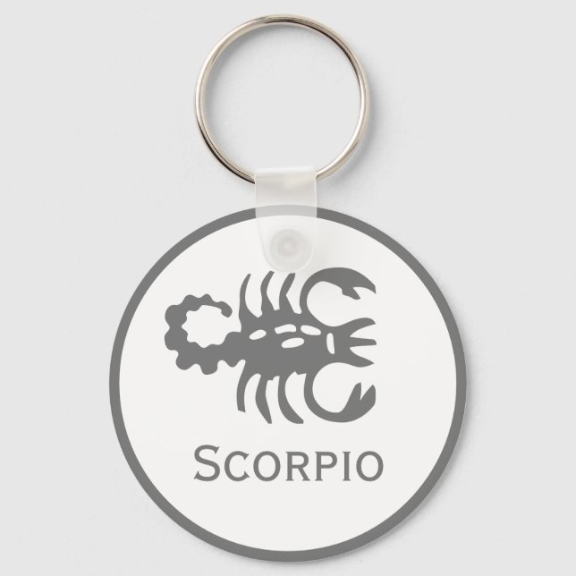 Scorpio-Zeichen des Zodiac-Designs Schlüsselanhänger (Vorderseite)
