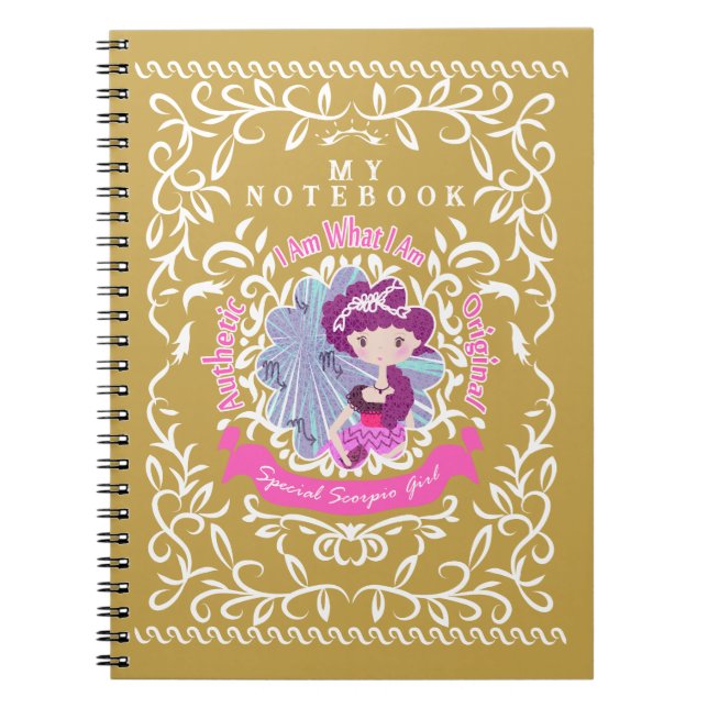 Scorpio-Zeichen. Notizbuch Notizblock (Vorderseite)