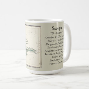 Scorpio Zodiac Antique Astronomisches Diagramm Kaffeetasse