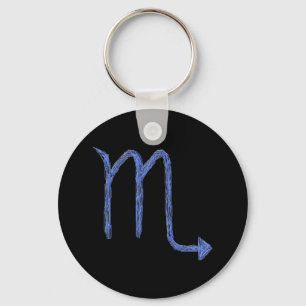 Scorpio. Zodiac Astrology Sign. Blue. Schlüsselanhänger