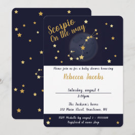 Scorpio zodiac Babydusche Einladung