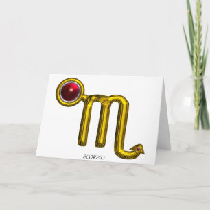 SCORPIO Zodiac Birthday Red Grenade Karte