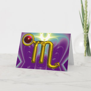 SCORPIO Zodiac Birthday Red Grenade Karte