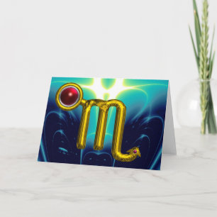 SCORPIO Zodiac Birthday Red Grenade Karte