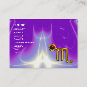 SCORPIO ZODIAC BURTHDAY Red Grenade Visitenkarte