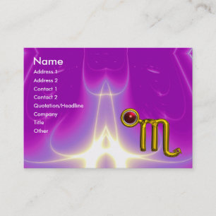 SCORPIO ZODIAC BURTHDAY Red Grenade Visitenkarte