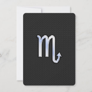Scorpio Zodiac Chrom wie Schild schwarze Schlangen