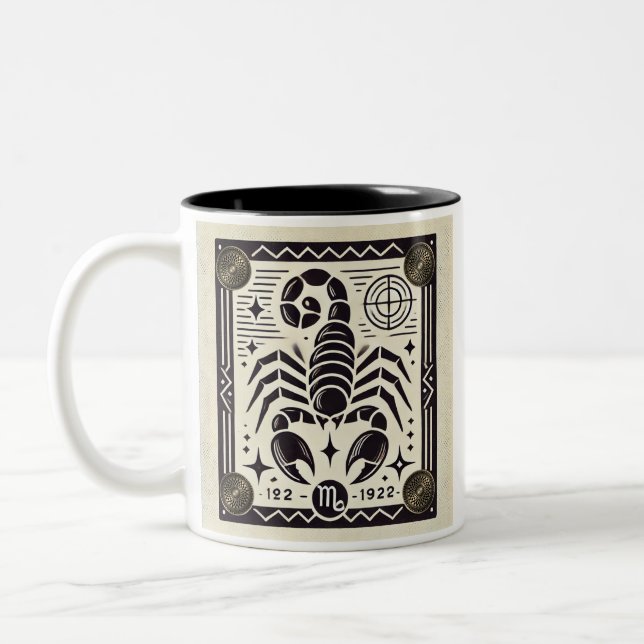 Scorpio Zodiac Coffee Tasse Retro (Links)