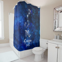 Scorpio Zodiac Constellation Blue Galaxy Monogramm