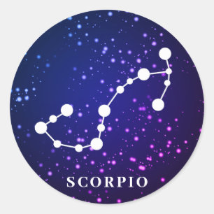 Scorpio Zodiac Constellation Design Runder Aufkleber