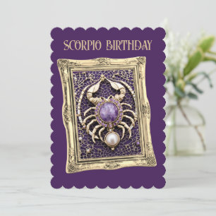 Scorpio Zodiac Ein Lila Spiel Einladung