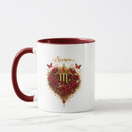 Scorpio Zodiac Floral Heart Mug – Intense Astrolog Tasse