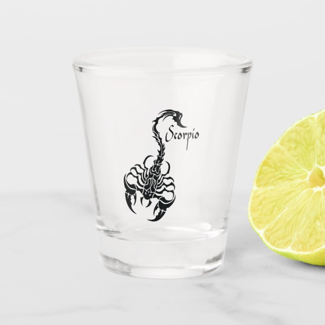 Scorpio Zodiac Glass Schnapsglas (Vorderseite)