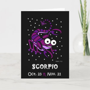 SCORPIO - ZODIAC GREETCARD KARTE