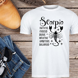 Scorpio Zodiac Horoskop Persönliche Merkmale T-Shirt