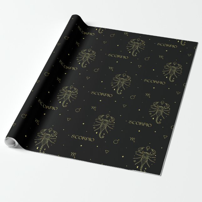 Scorpio zodiac Horoskop Sternzeichen Geschenkpapier (Ungerollt)