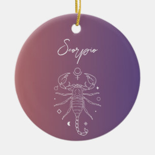 Scorpio zodiac Horoskop Sternzeichen Keramik Ornament