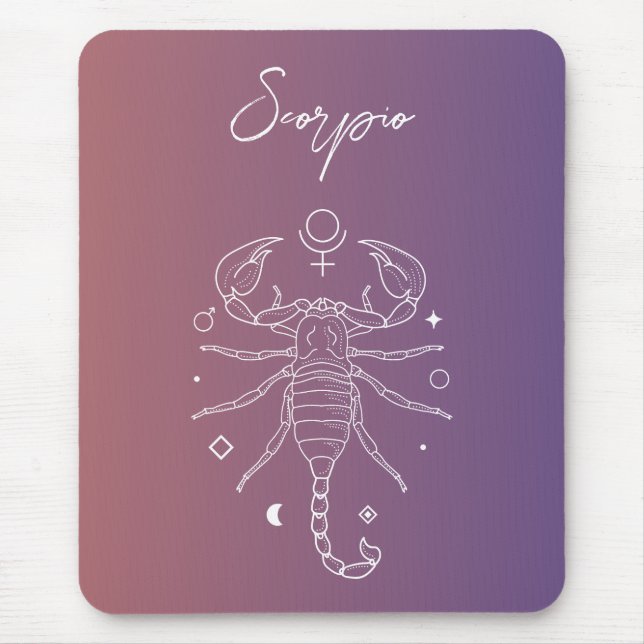 Scorpio zodiac Horoskop Sternzeichen Mousepad (Vorne)