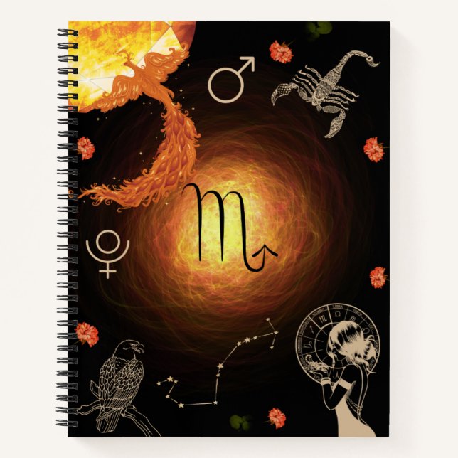 Scorpio Zodiac Journal Notizbuch (Vorderseite)