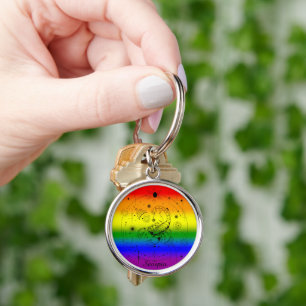 Scorpio Zodiac LGBTQ Pride Rainbow Astrologie Desi Schlüsselanhänger