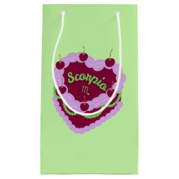 Scorpio Zodiac Pastel Heart Birthday Cake Kleine Geschenktüte
