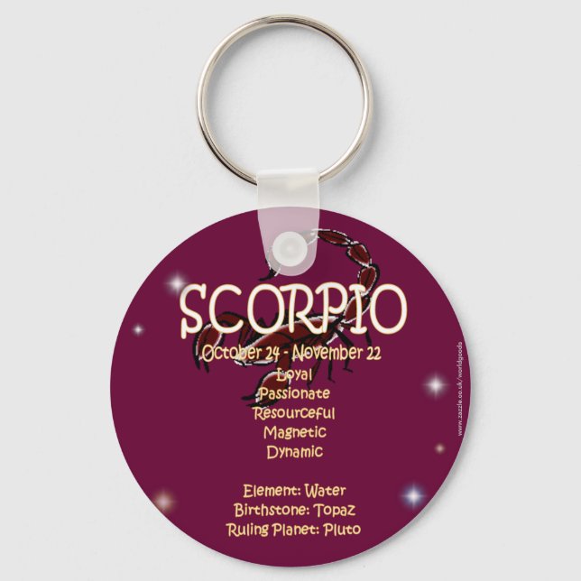 Scorpio zodiac schlüsselanhänger (Vorderseite)