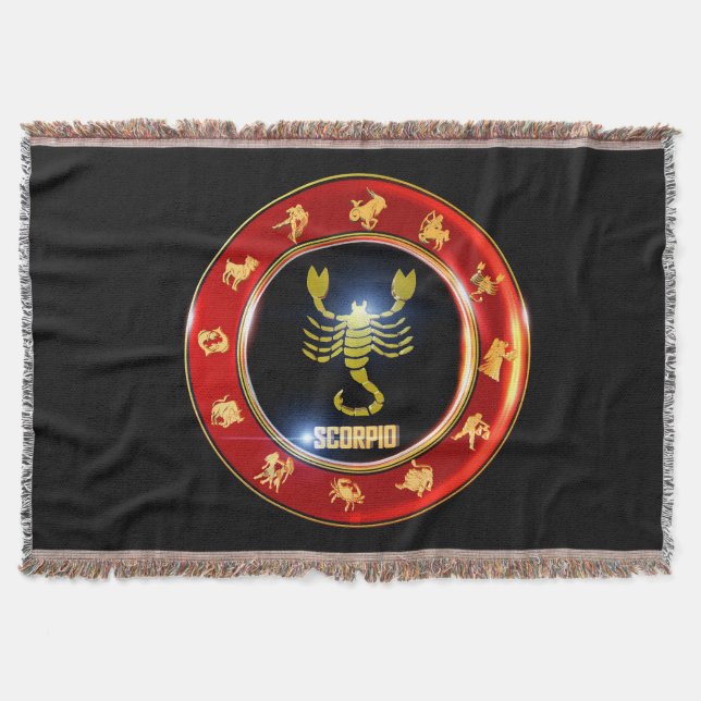 Scorpio Zodiac Sign Astrologie Decke (Vorderseite)