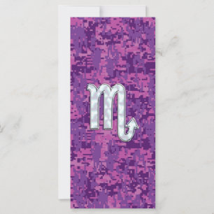 Scorpio Zodiac Sign auf Pink Digital Camouflage