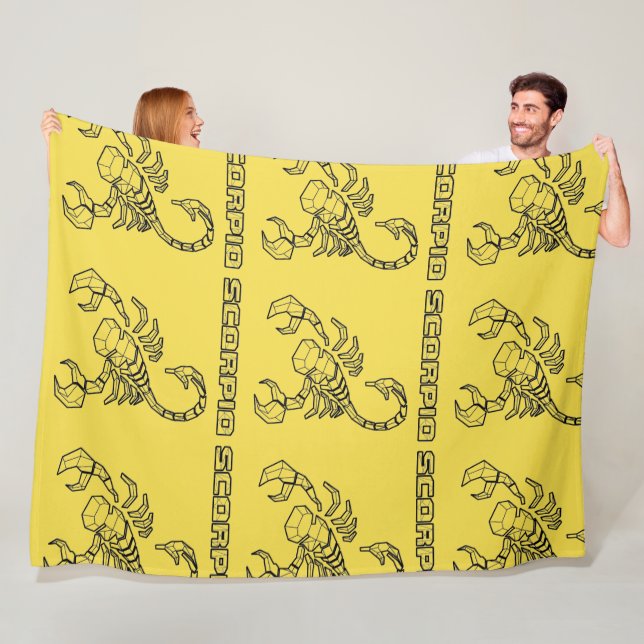 Scorpio Zodiac Sign Blanket (transparent) Fleecedecke (Beispiel)